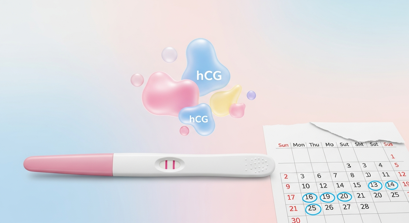 hormone molecules with test and calendar